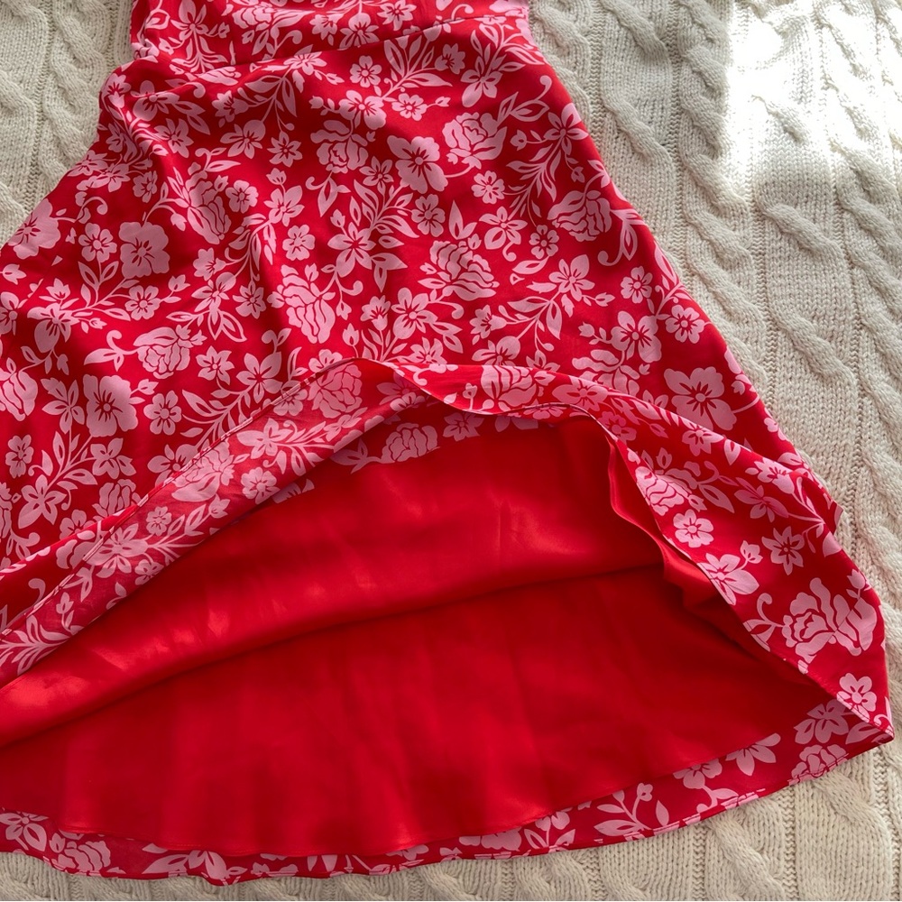 🍓Laundry Silk Floral Printed Halter Neck A-line Midi Dress, Size 4 - Picture 9 of 14